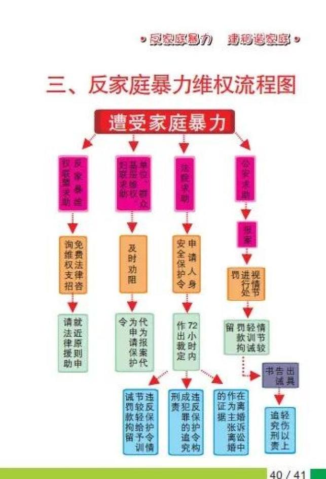家庭暴力维权人身保护申请流程示意图