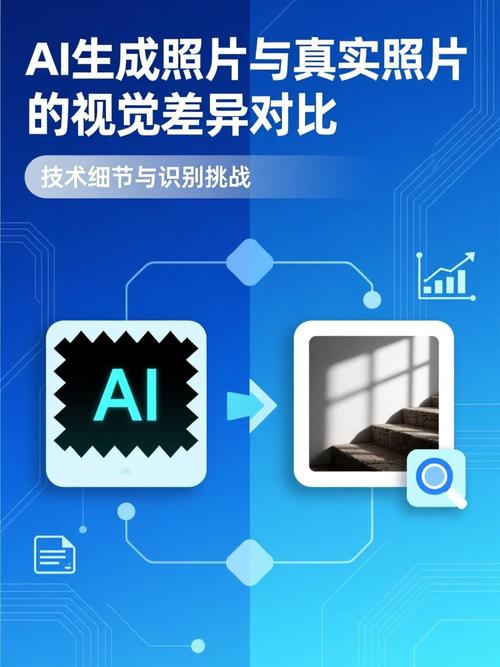 AI生成图像与真实照片对比示意图
