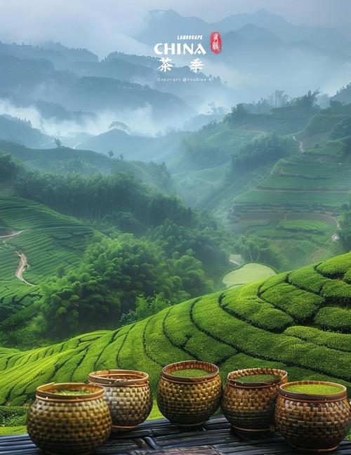 文旅融合乡村共享茶园宣传海报