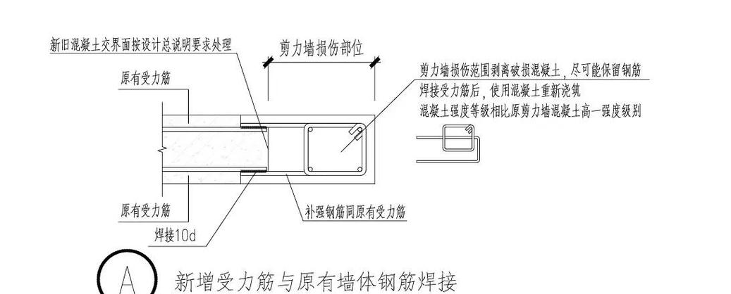 轻体砖墙挂重物加固示意图