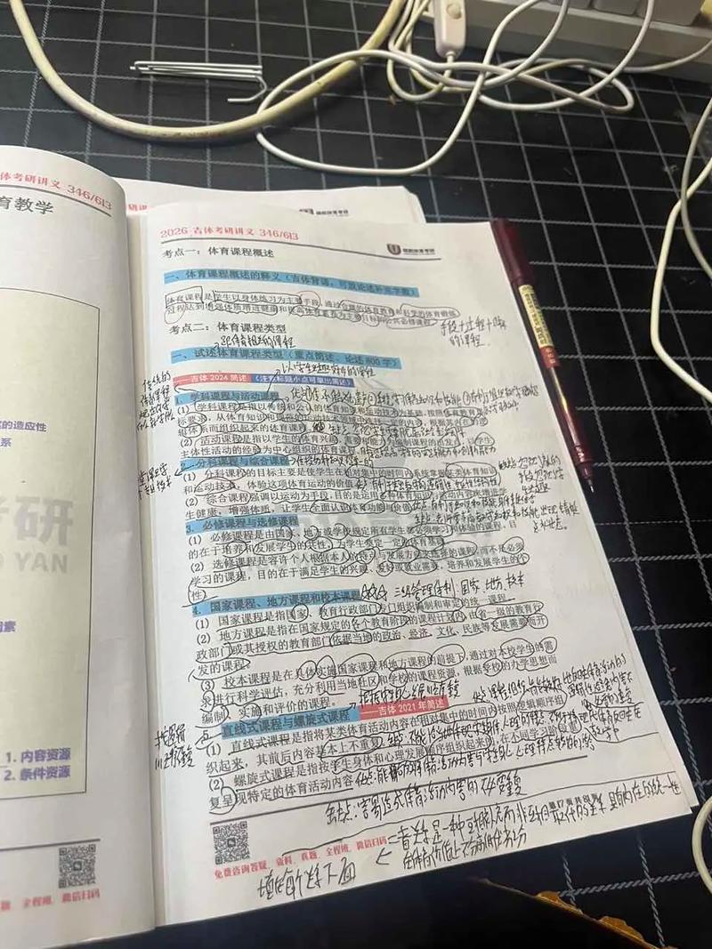 考研专业课书籍和手写笔记照片