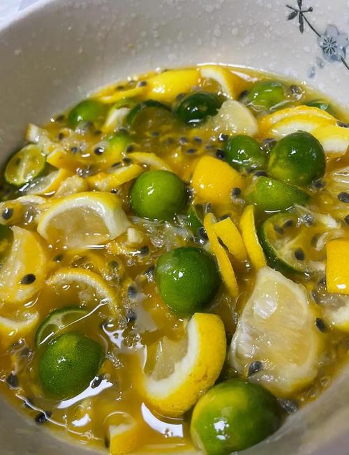 自制低糖水果茶 百香果青柠 冷饮