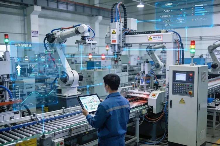 车间工程师调试平板硫化机合模现场实拍