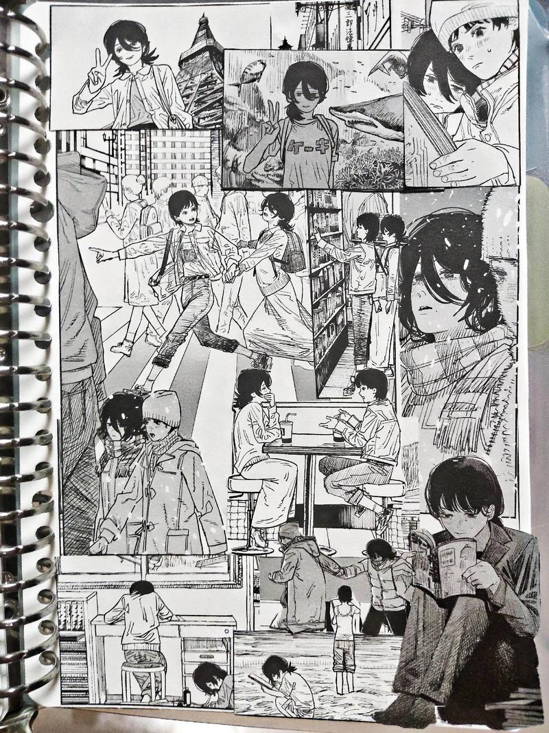 藤本树短篇漫画 look back 名场面背影图