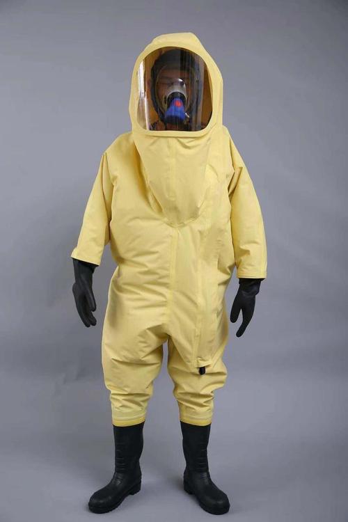 工业重型全封闭防化服穿戴展示