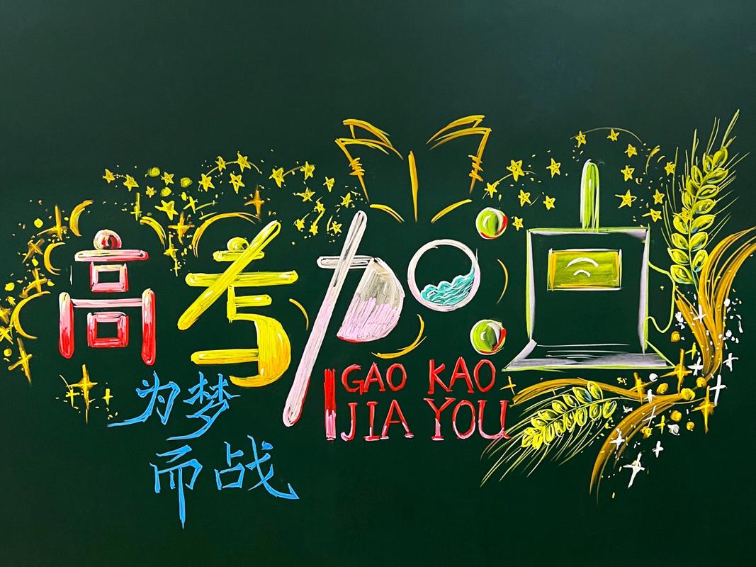 高考倒计时黑板上的励志标语