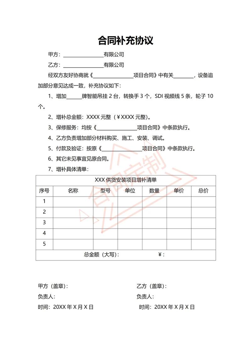 婚礼试菜合同细节补充条款示例