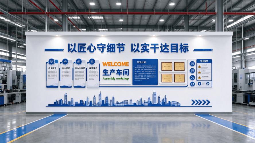 南京制造车间走廊贴的可靠性文化宣传标语KT板