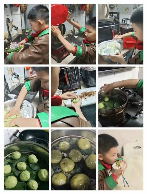 工业园区奶奶厨房亲子做青团活动实拍