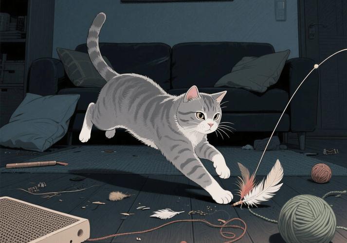 猫半夜在客厅狂奔