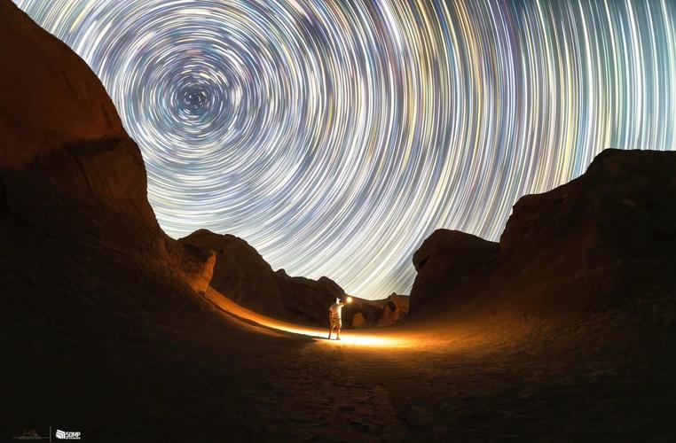 单反长曝光星轨摄影旋转轨迹