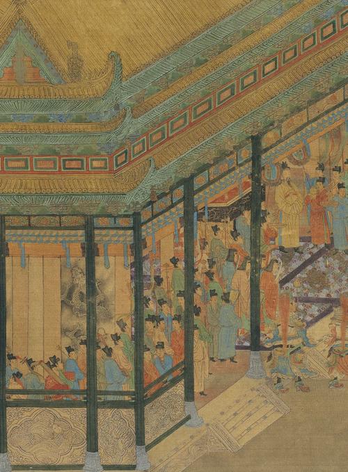 明代科举江南乡试放榜古画作品