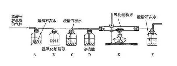 初中化学CO2除杂洗气装置示意图