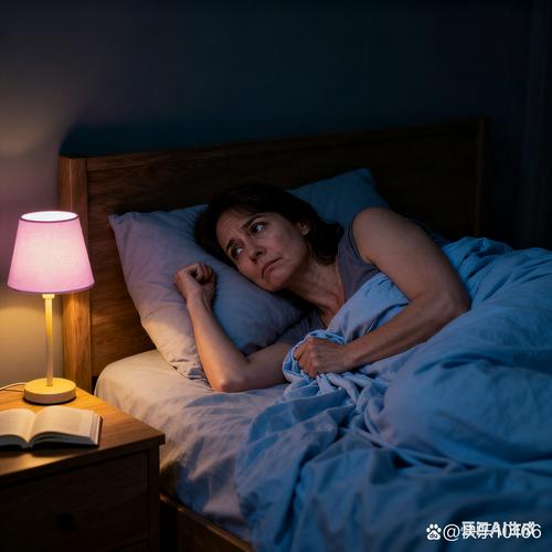 满月夜晚失眠的人在床上辗转反侧