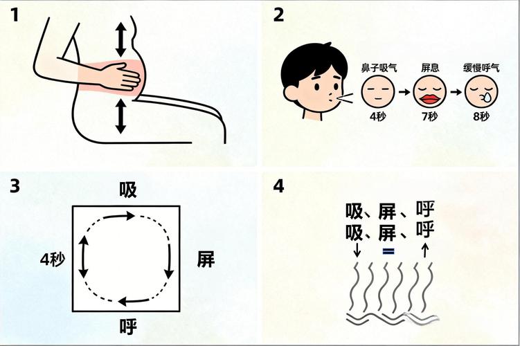4-7-8呼吸法步骤时间图解