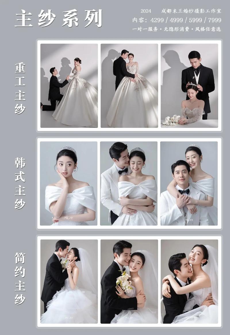 错误婚纱照排版示例 密集大头贴风格