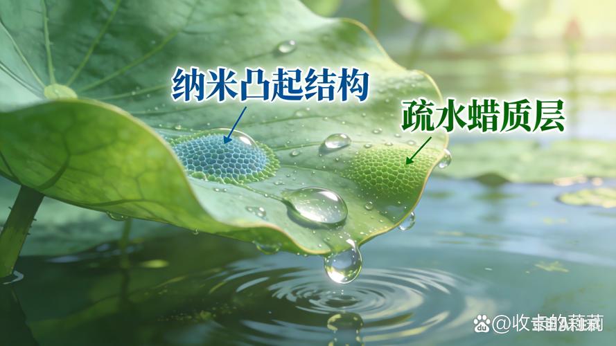 荷叶表面纳米凸起微观观测图