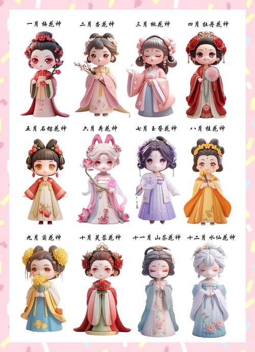 现代原创剪纸十二花神文创产品
