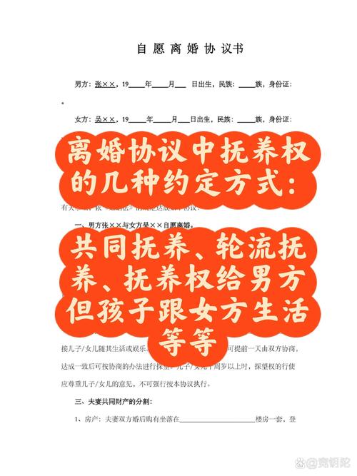 协议离婚抚养权约定常见误区说明图