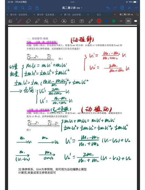 高中物理动量守恒典型考题草稿纸实拍