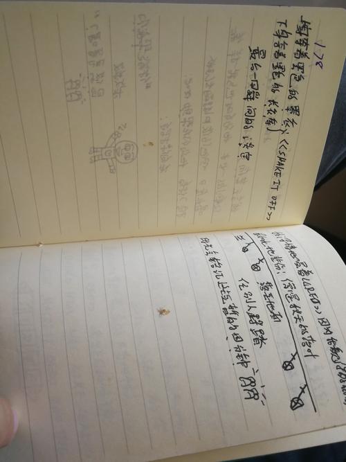 小学生铅笔批注过的旧露营手册