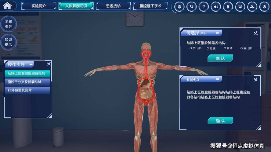 医学生医学院虚拟解剖仿真教学现场