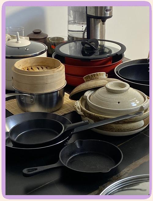 焖菜少油水量和锅具参考图