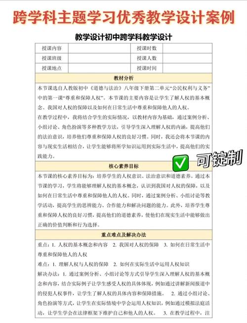 中小学跨学科拼盘式教学设计手稿
