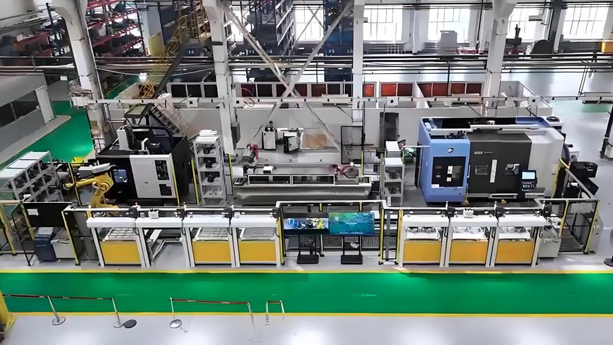 汽车离合器壳体柔性加工工作站现场图