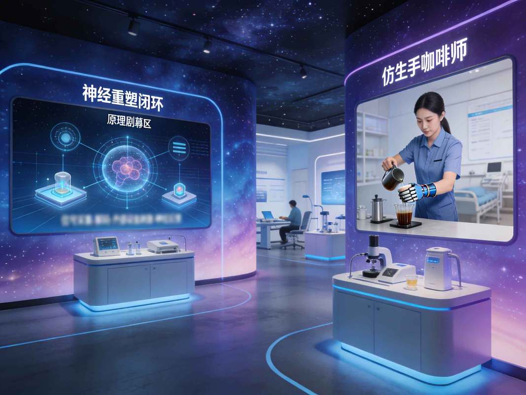 技术展览展示现场脑机接口互动体验区