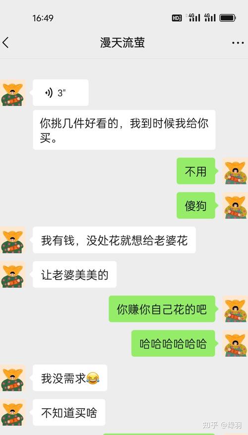 手机保存的夫妻分居聊天记录截图