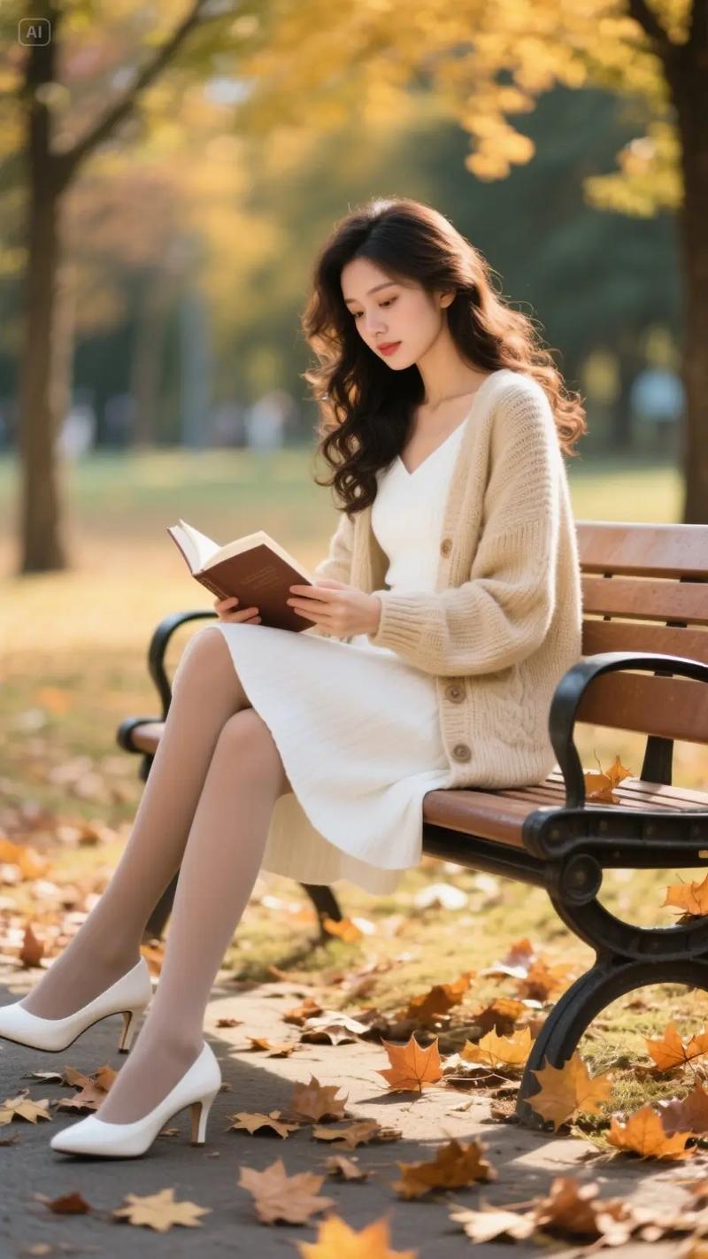一个人穿着随意在公园长椅发呆,身边放着没翻开的书