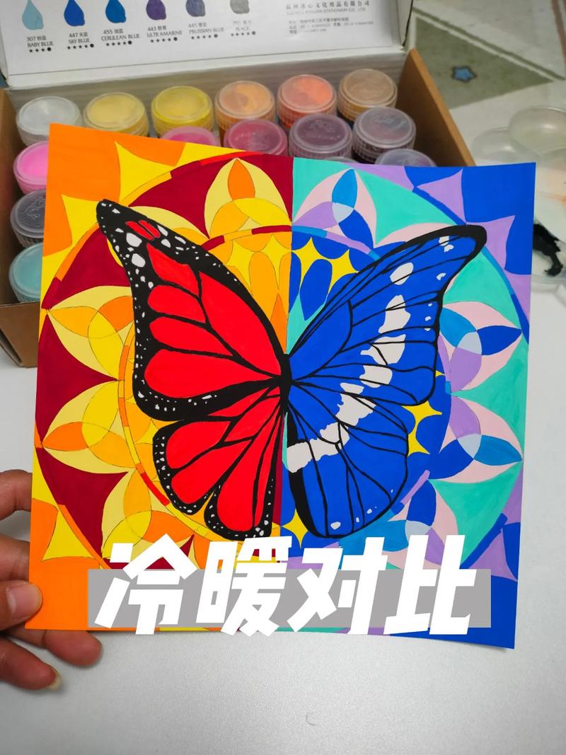 绘画色彩脏色示例图 冷暖冲突