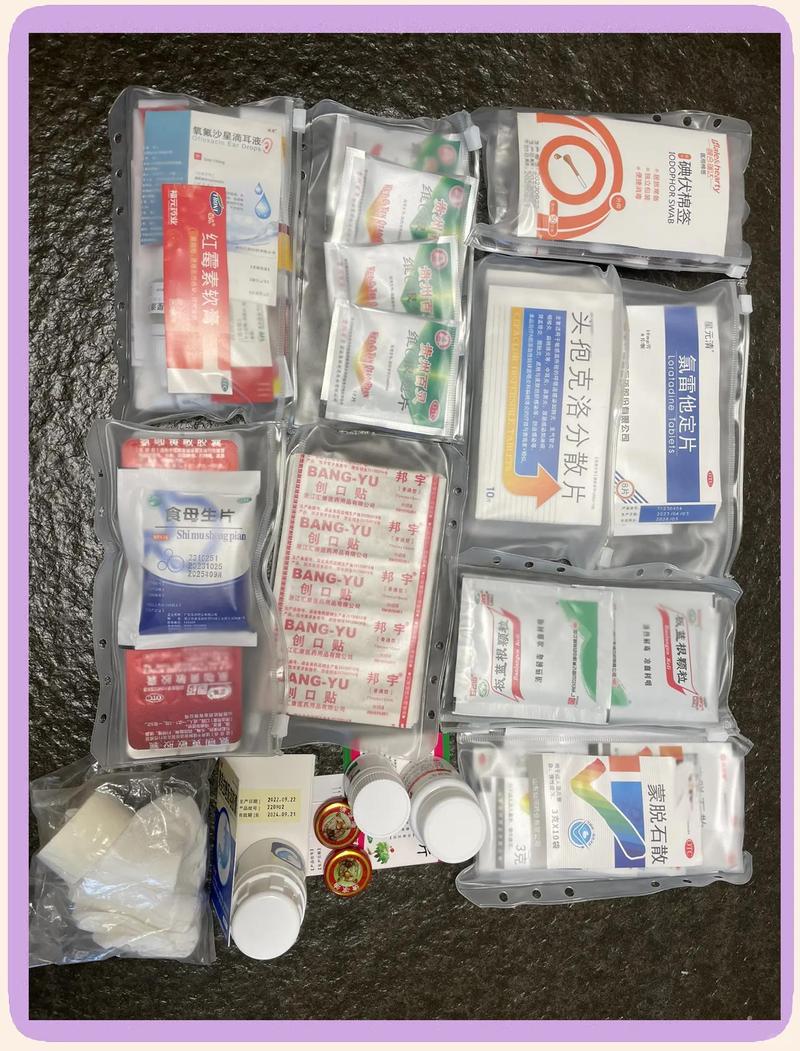 短途出游随身分装药品整理