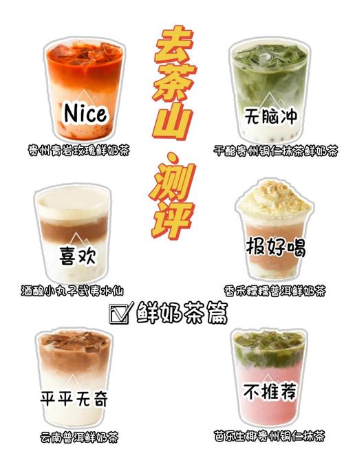 奶茶测评不同基底口感对比手写记录