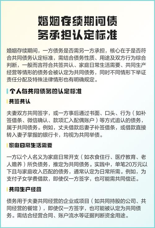 夫妻共同债务认定标准举证责任分配图
