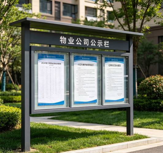 小区公共区域电梯广告收益公示牌实拍