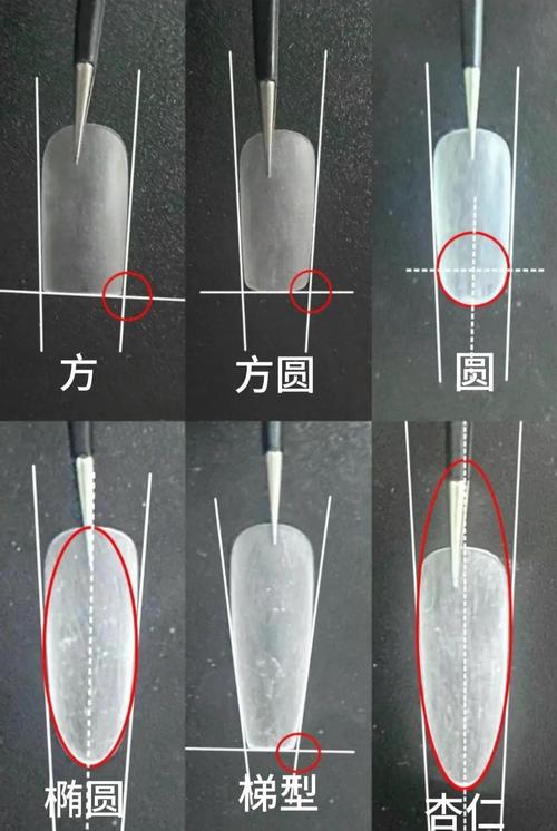 正确方圆形指甲修剪形状示意图