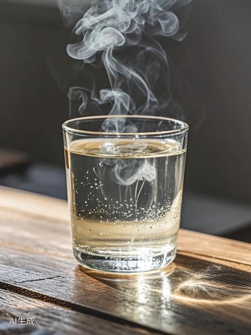 熬夜后晨起空腹喝温水场景