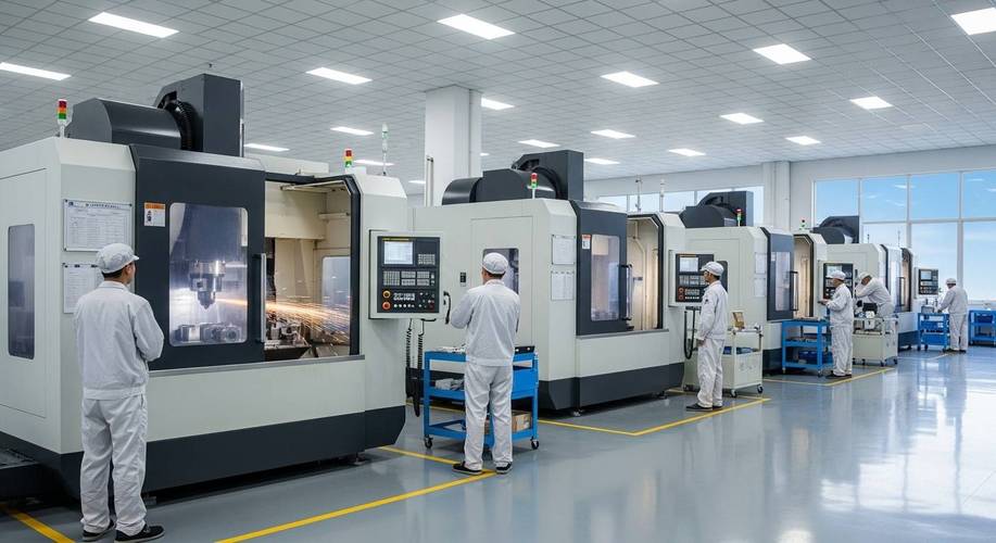 再制造完成的工业数控机床精度检测现场
