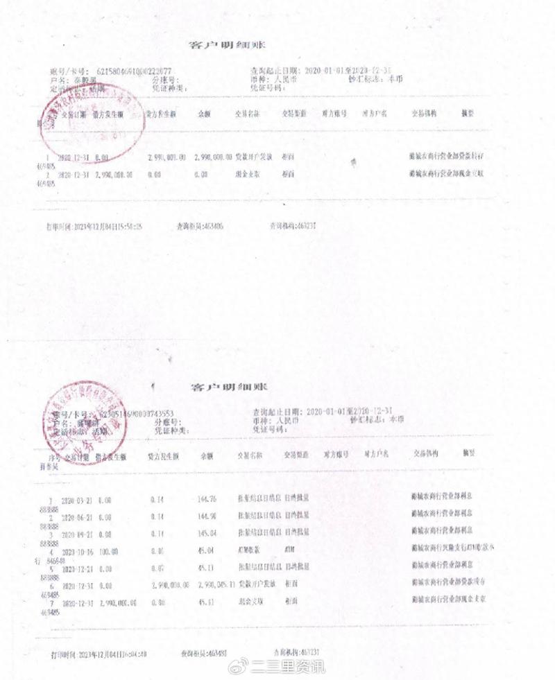 银行贷后资金排查通知书实拍图