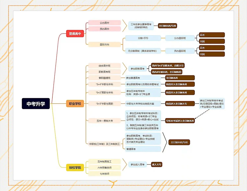 学生用思维导图梳理升学方向