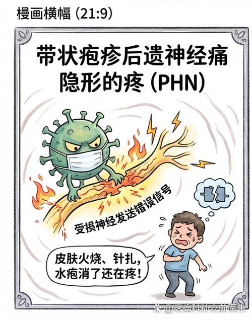 带状疱疹后遗神经痛干预时间窗轴示意图