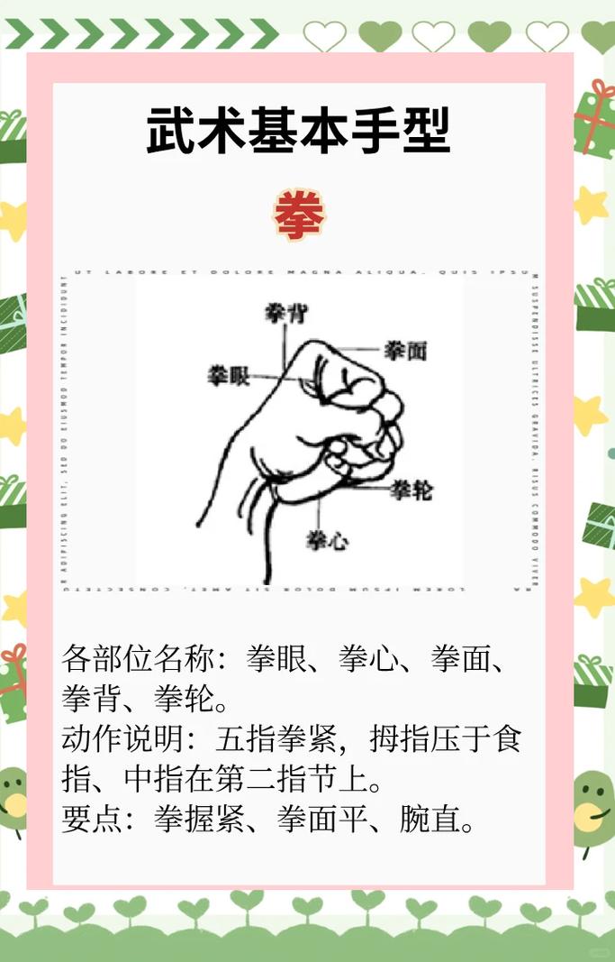 中小学武术课正确握拳姿势示范图