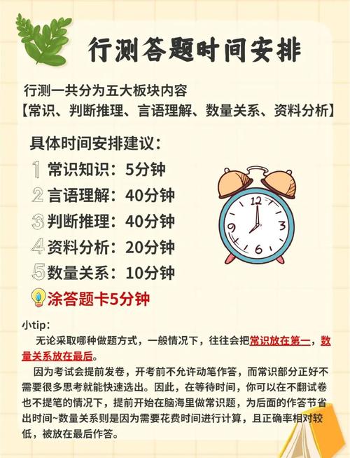 行测答题卡填涂时间管理技巧