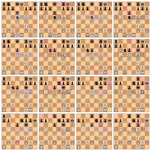 国际象棋残局棋盘布局示例