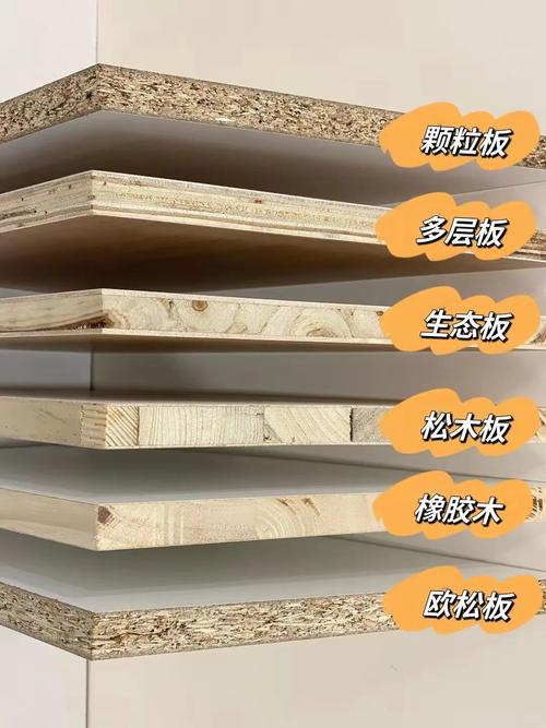 家装定制柜三种板材剖面对比图