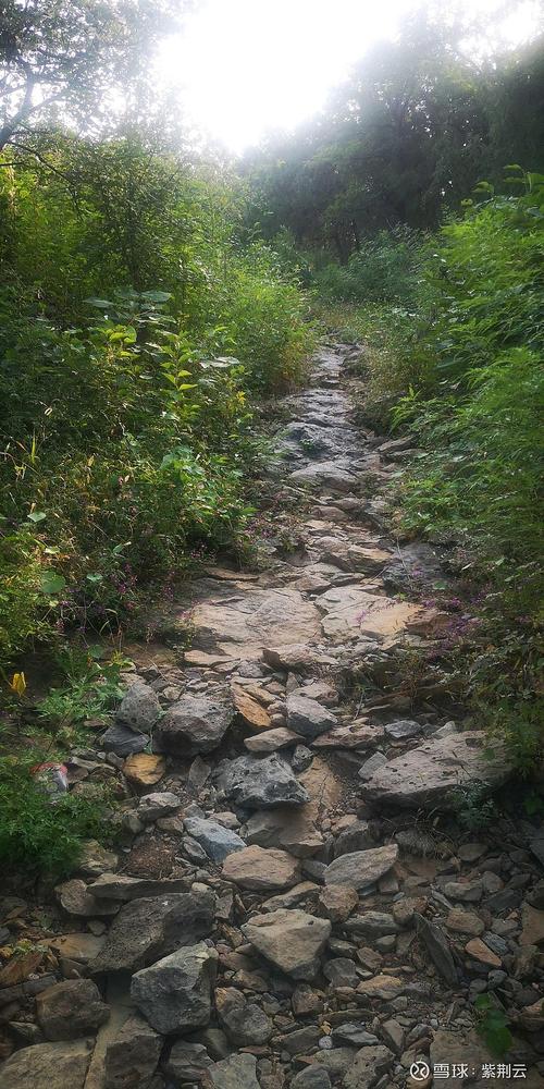 襄阳南漳黄垭村山间石板路晨景