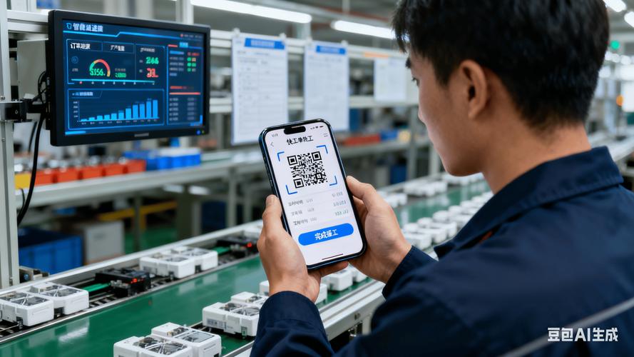中小企业生产车间手机扫码报工操作界面