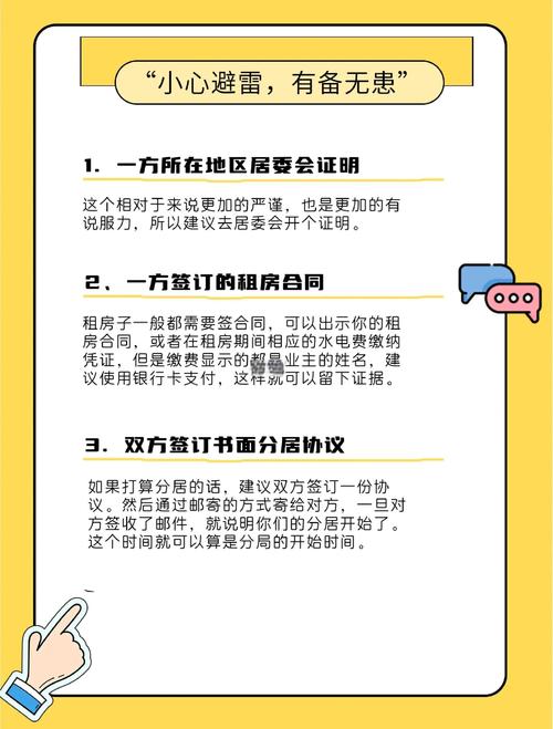 分居事实举证材料清单示意图